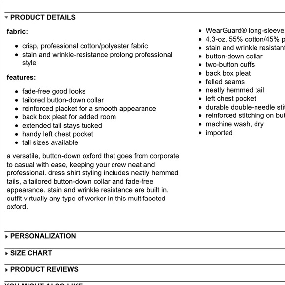 NWOT Wearguard Button Down Work Shirt - Picture 8 of 8